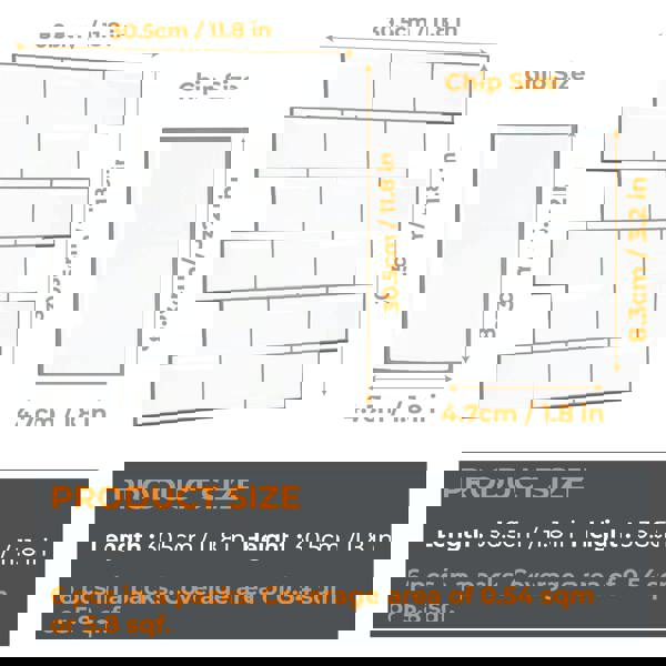 London Metro Classic Brick Brilliant White Glossy 3D Tile 30.5 x 30.5cm - 6 pcs