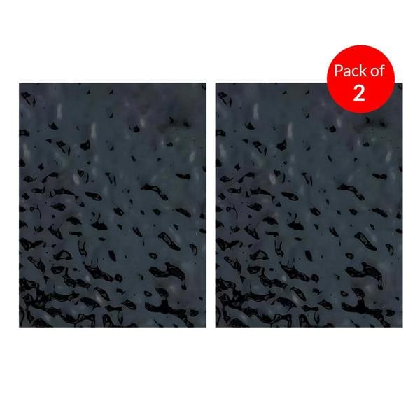 ENER-J Wave-Pattern Metallic Finish WPC Boards (2.44m x 1.22m x 5mm) for Modern Interiors, Black (Pack of 2)