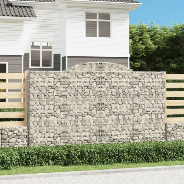 Berkfield Arched Gabion Baskets 5 pcs 300x50x180/200 cm Galvanised Iron