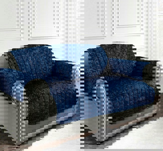 Home Republic Luxury Crushed Velvet Sofa Protector - Two Seater