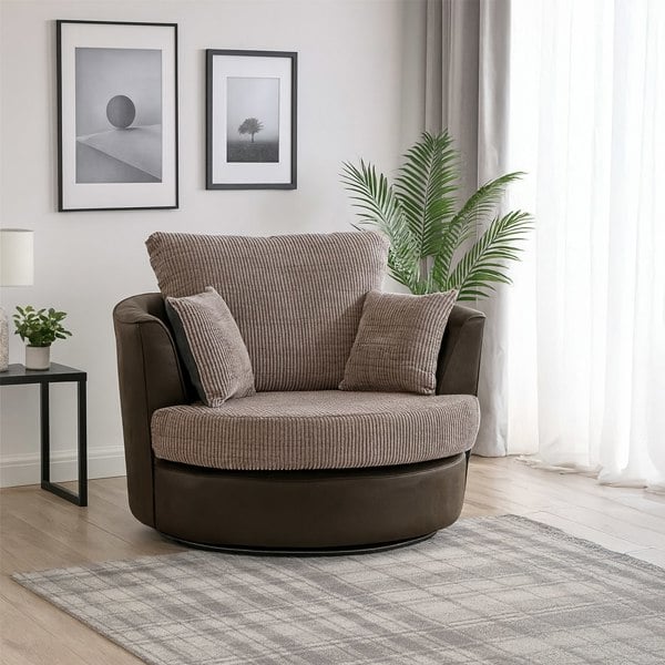 Furnishings For Less Portland Fabric Swivel Chair