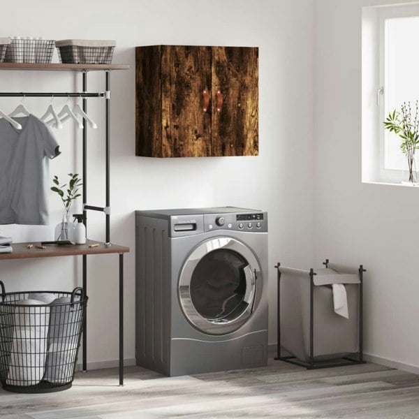 Berkfield Wall Cabinet Smoked Oak 60x31x60 cm Engineered Wood