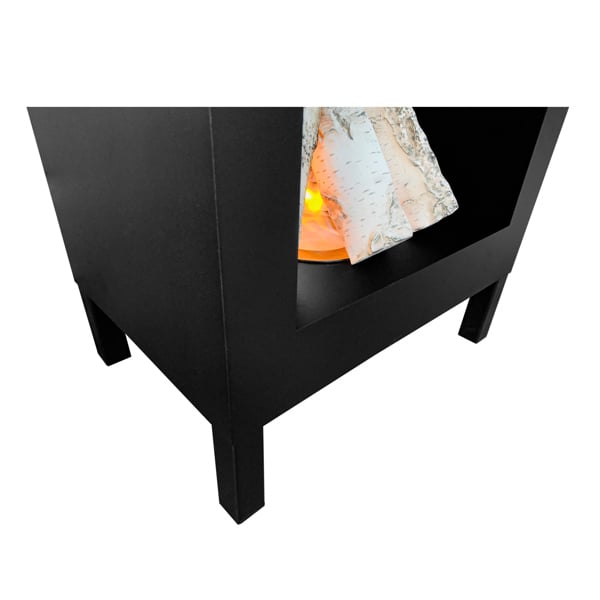 BIOFireplacesGMT Freestanding Bio Fireplace Kozen Black Matt Ventless