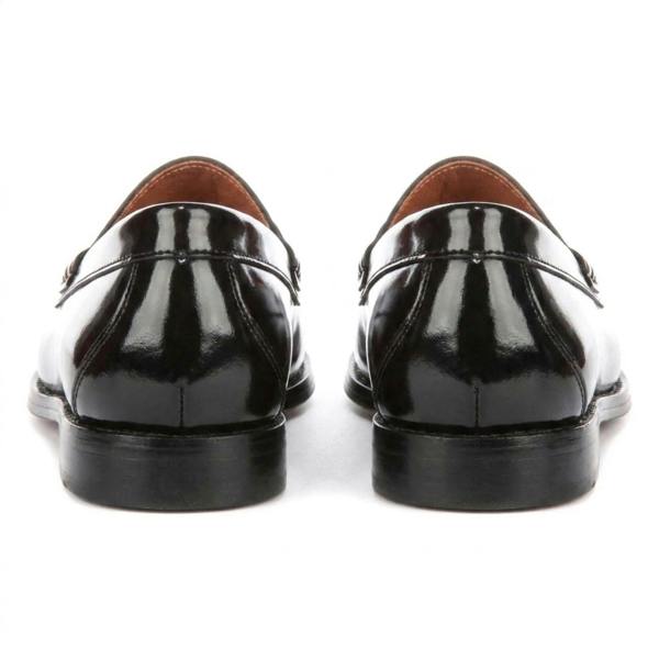 Justin Reess Joseph - Men's Black Penny High-Shine Polished Loafers