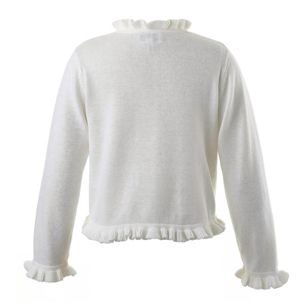 Rachel Riley Ivory Frill Cardigan