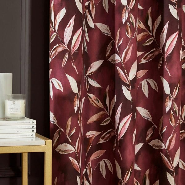 Sundour Madrid Wine Blackout Ready Made Eyelet Curtains