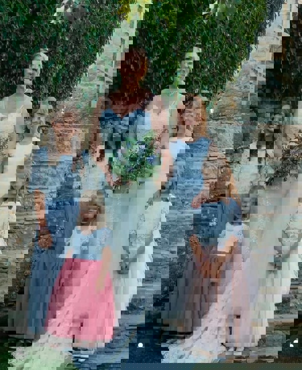 Bride and flower girls 