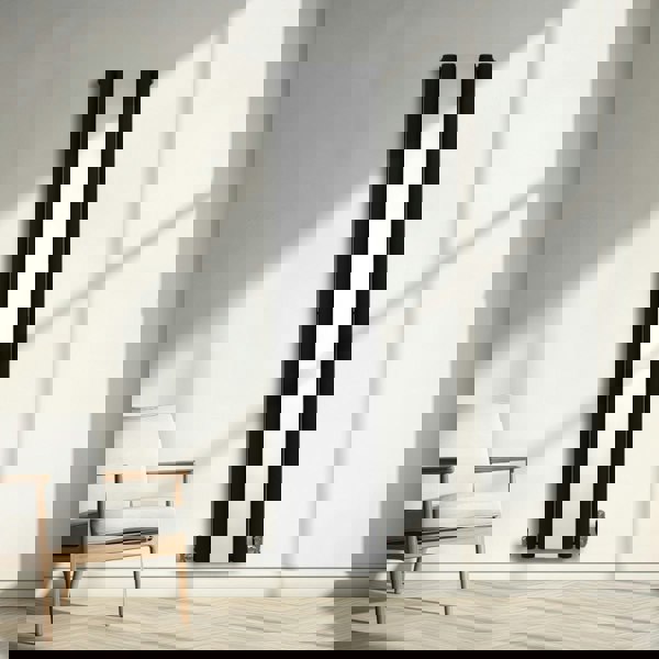 Monstershop Oval Mirror Radiator - 1800mm x 380mm - Black