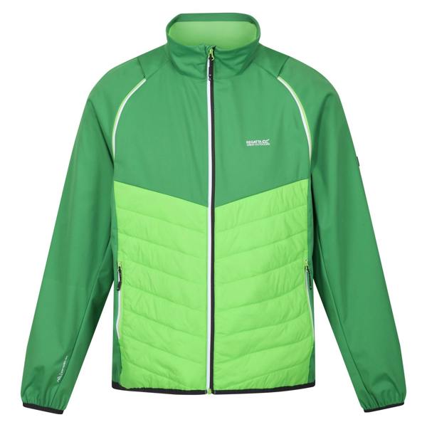 Regatta Mens Steren Hybrid Soft Shell Jacket - Field Green/Jasmine Green - 