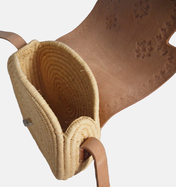 Berber Leather The Safi Rattan Round Bag - Tight Weave