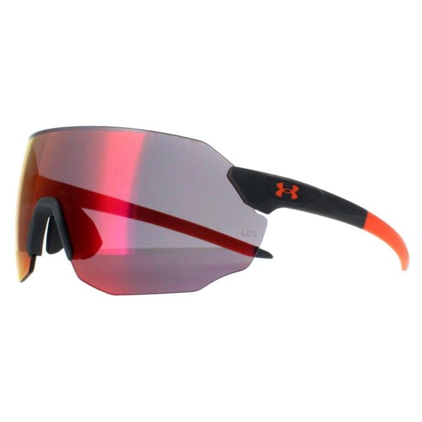 Under Armour Sunglasses Halftime 2M8 Matte Grey Orange Ruby Red Mirror