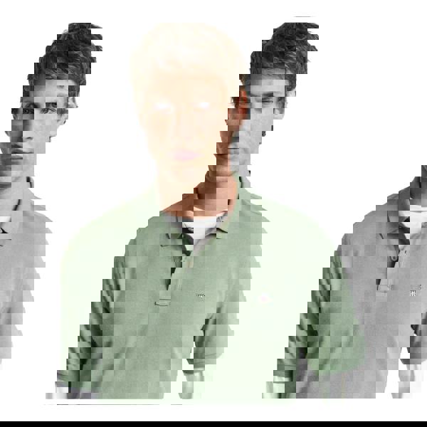 Gant Mens Shield Pique Regular Polo Shirt - Kalamata/Green - 