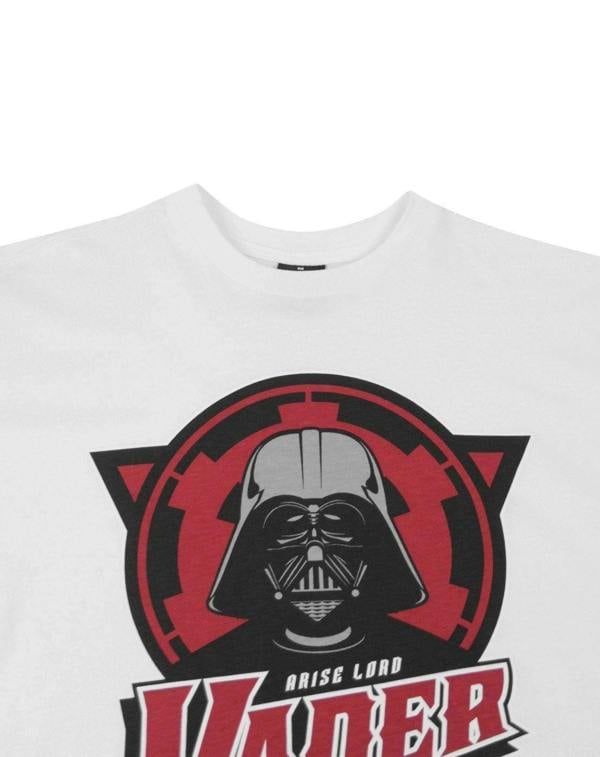 Star Wars Mens White Darth Vader Short Sleeved T-Shirt