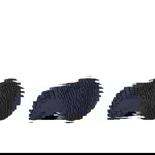 Embassy London San Francisco - Navy & White & Cream - Men's lace-up leather & suede trainer