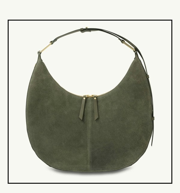 Apatchy London The Nora Suede Bag - Olive