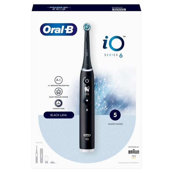 Oral-B iO 6 Electric Toothbrush Designed By Braun - Black