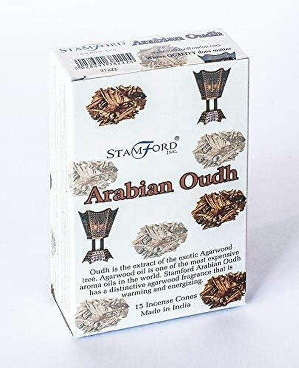 Stamford Arabian Oudh Incense Cones for Home Fragrance, 12 packs