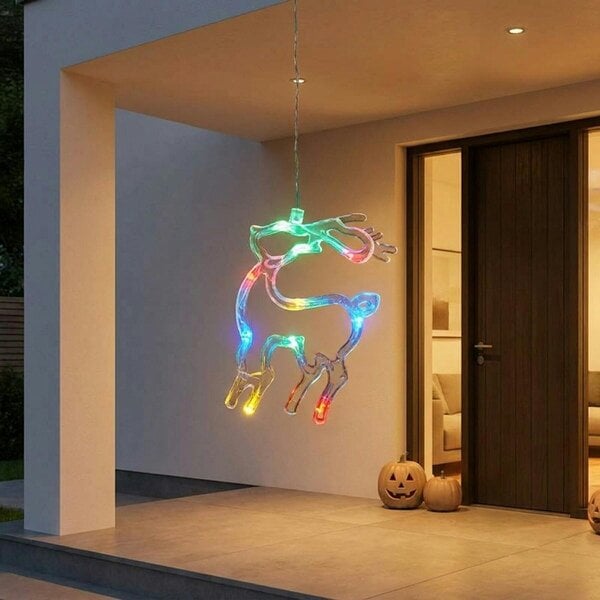 Garden Greatness Multi-Coloured LED Deer Window Light