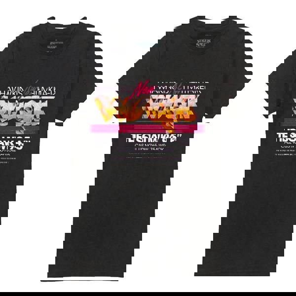 Stranger Things Unisex Adult WSQK Advert T-Shirt - Black