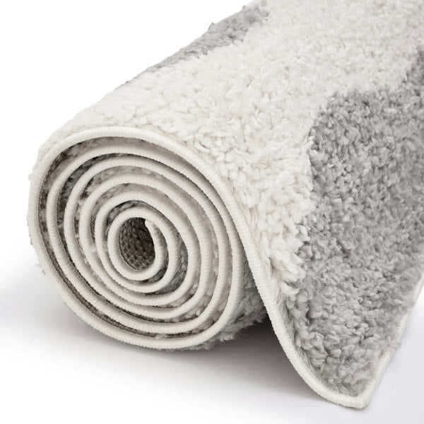 Moodi Shaggy Grey Rug, Underfloor heating, soft pile | THE RUGS