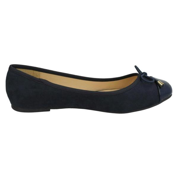 Spot On Ladies Spot On Bow Ballerina Shoes