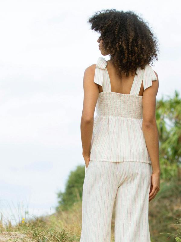 Kite Womens Organic Wakeham Sleeveless Woven Top Special Stripe