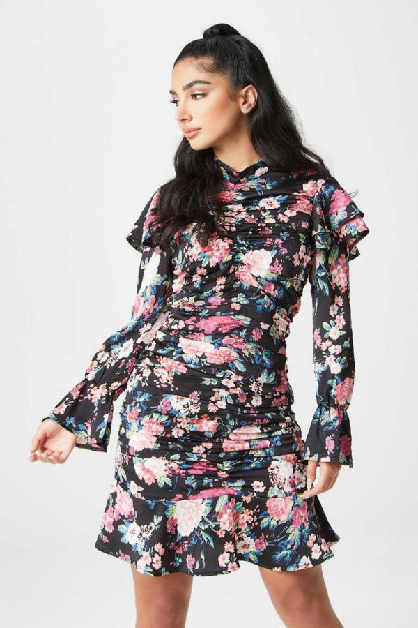 Urban Bliss Ingrid Floral Centre Ruched Dress