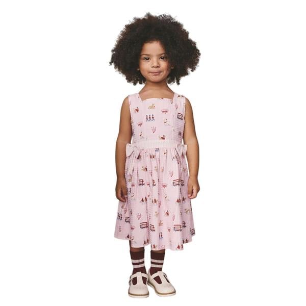 Cath Kidston Girls London Pattern Dress - Pink - 