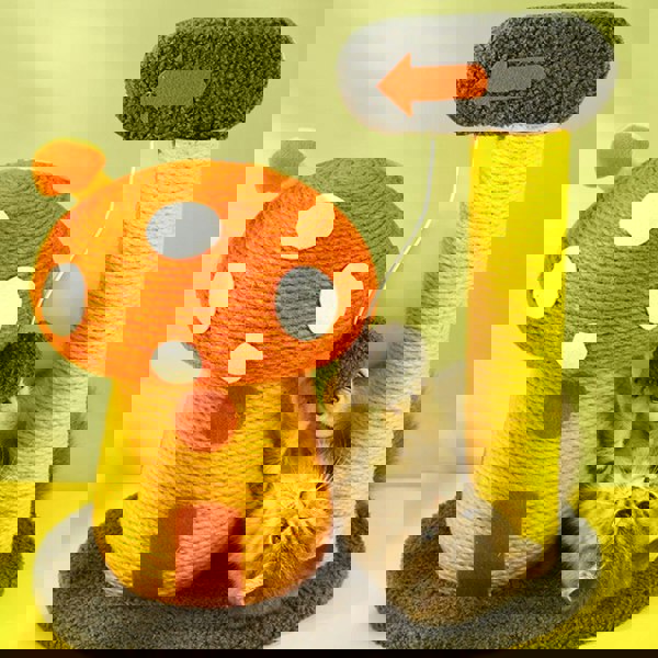 Flo's Mushroom House, Cat Toy, Hemp Rope-Weilai concept-Weilai Concept