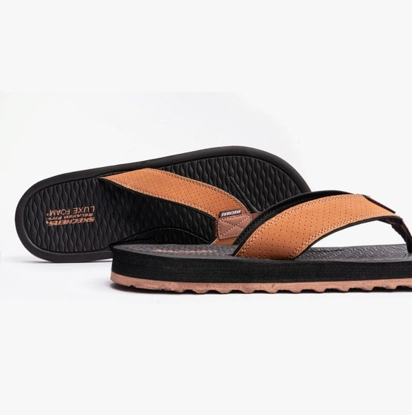 Skechers 205097/BRN TANTRIC - COPANO Mens Toe Post Sandals Brown