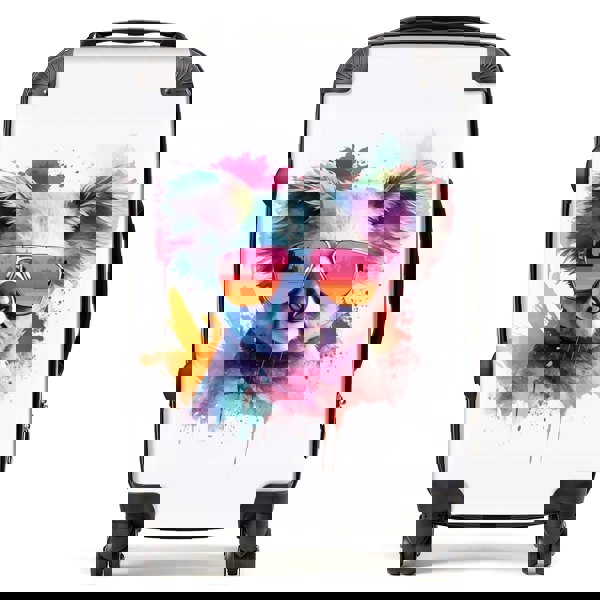Warren Reed Colourful Splashart Koala In Glasses Suitcase