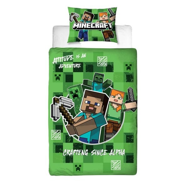 Minecraft Block Check Duvet Cover Set - Multicoloured