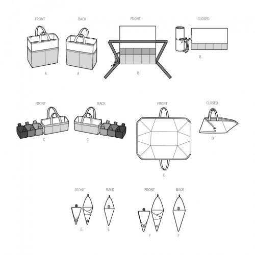 Simplicity Sewing Pattern 9670, Accessories, Bags, Aprons OS (One Size) - Easy