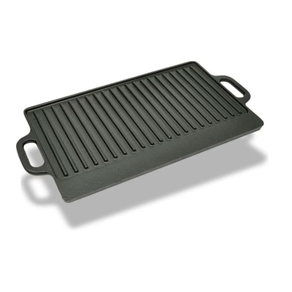 Berkfield Grill Platter Cast Iron Reversible 50x23 cm