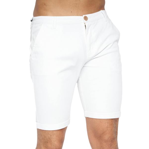 Crosshatch Mens Sinwood Chino Shorts - White - 