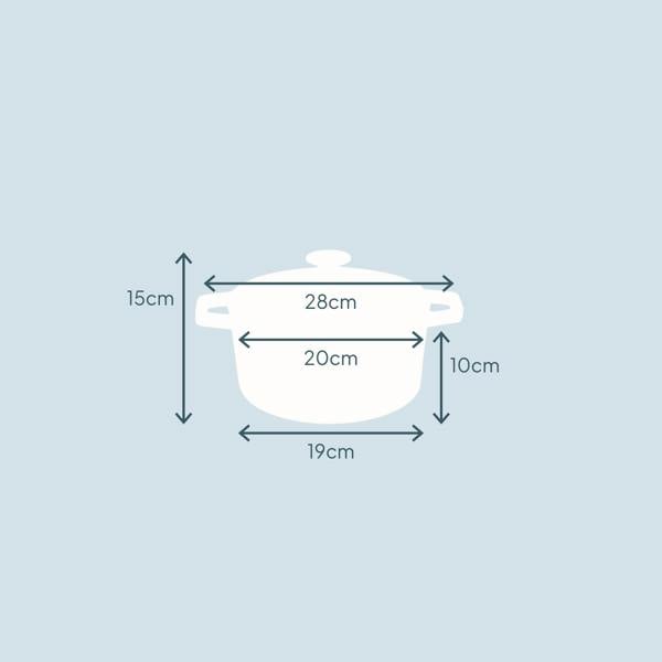 Cooks Professional 20cm Cast Iron Casserole | Red