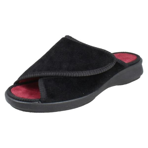 DB Shoes Ladies DB Wide Fitting Slippers - Red Start