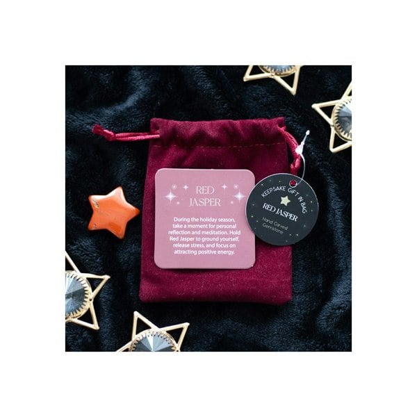 Serano Red Jasper Crystal Star in a Bag