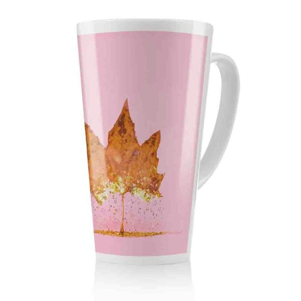 Benjamin Tate Design Glitter Leaf Latte Mug