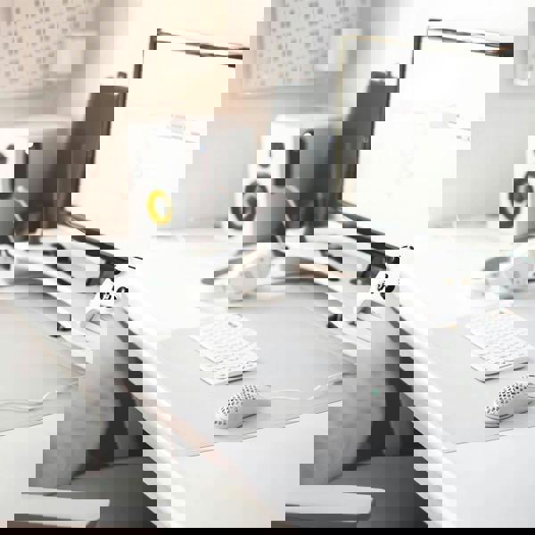 Durable ARTWORK Overlay Desk Mat with Clear Anti-Glare Cover | 5 Pack | Grey