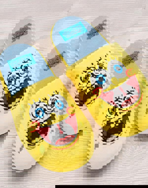 SpongeBob SquarePants Womens Yellow Character Mule Slippers