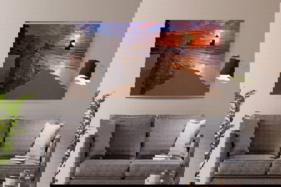 panoramic canvas print of coastal seascape