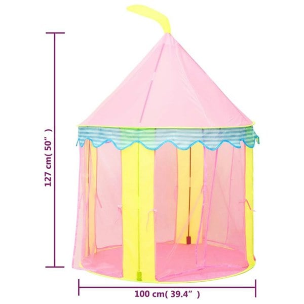Berkfield Children Play Tent Pink 100x100x127 cm