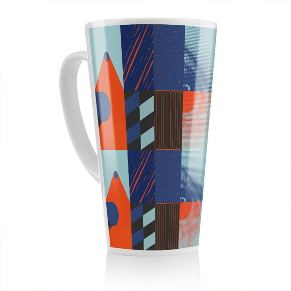 Benjamin Tate Design Deconstructed Postmodern Inspired Artwork Latte Mug
