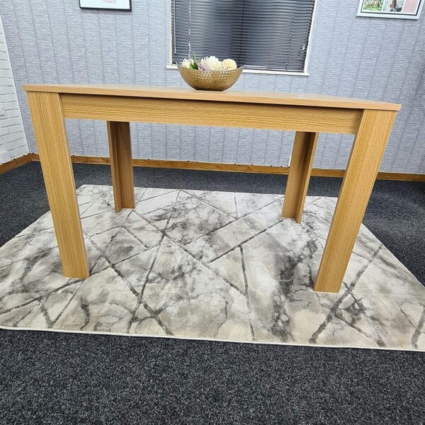 Kosy Koala Dining Table Beige Wood Kitchen Place for 4 Seats, Dining Table Only (Beige H 75 x L 117 x W 77 cm)