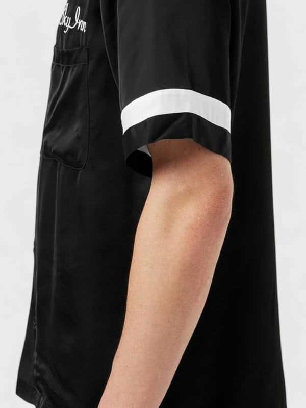  Purple Brand Waiter Embroidered Shirt Black