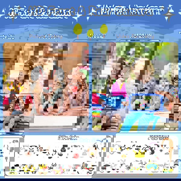 deAO Toys Kids Smart Phone Toy with 22 Educational Apps Multi-Function Learning Device with Camera, Music, Games, and 15 Customizable Wallpapers