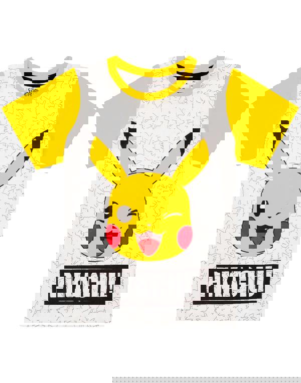 Pokemon Boys White Pikachu Short Sleeve Short Leg Pyjama Set