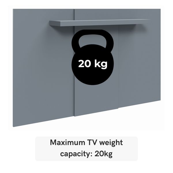 Core Products Lido TV Display Wall Panel, Extendable or Fixed with Adjustable Shelf