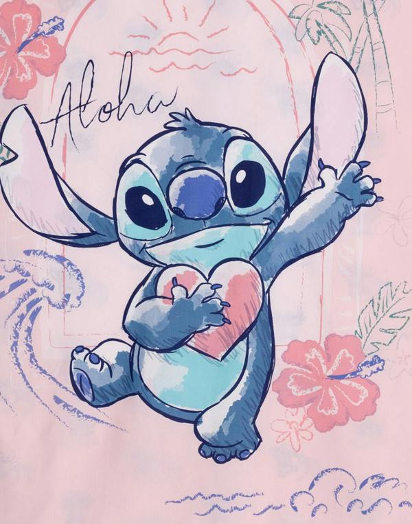 Vanilla Underground Lilo & Stitch Girls Pink Character Single Duvet Set (One Size)